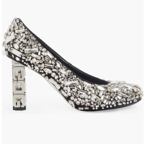 G Cube 85mm Pumps in Satin with Strass - Picture 5 of 5